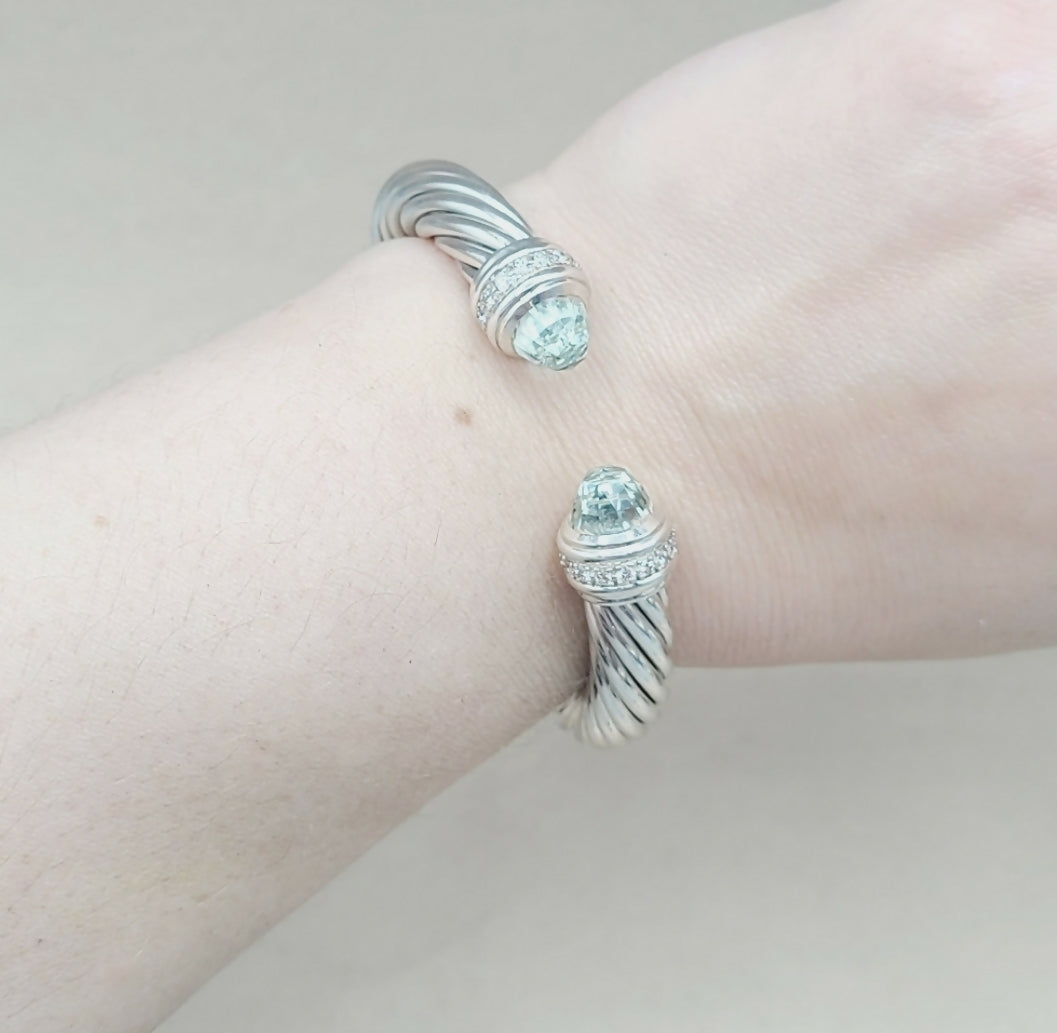 David Yurman Bracelet 10mm – Prasiolite & Diamonds