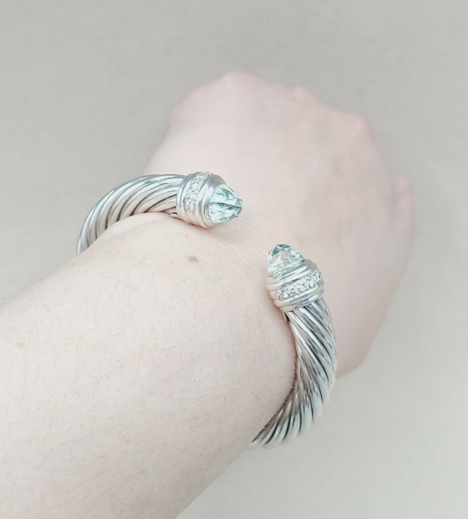 David Yurman Bracelet 10mm – Prasiolite & Diamonds