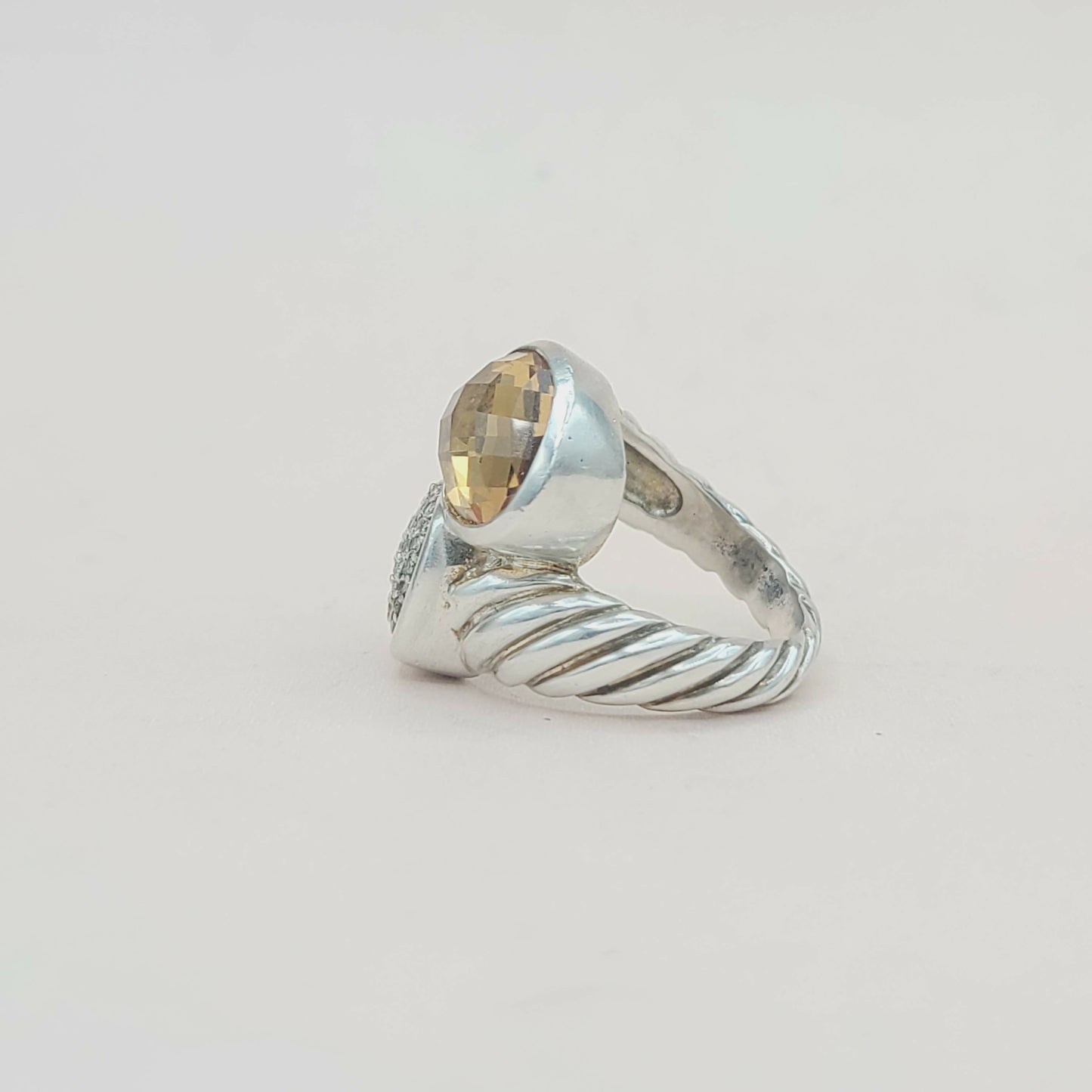 David Yurman Bypass Ring Champagne Citrine & Diamond