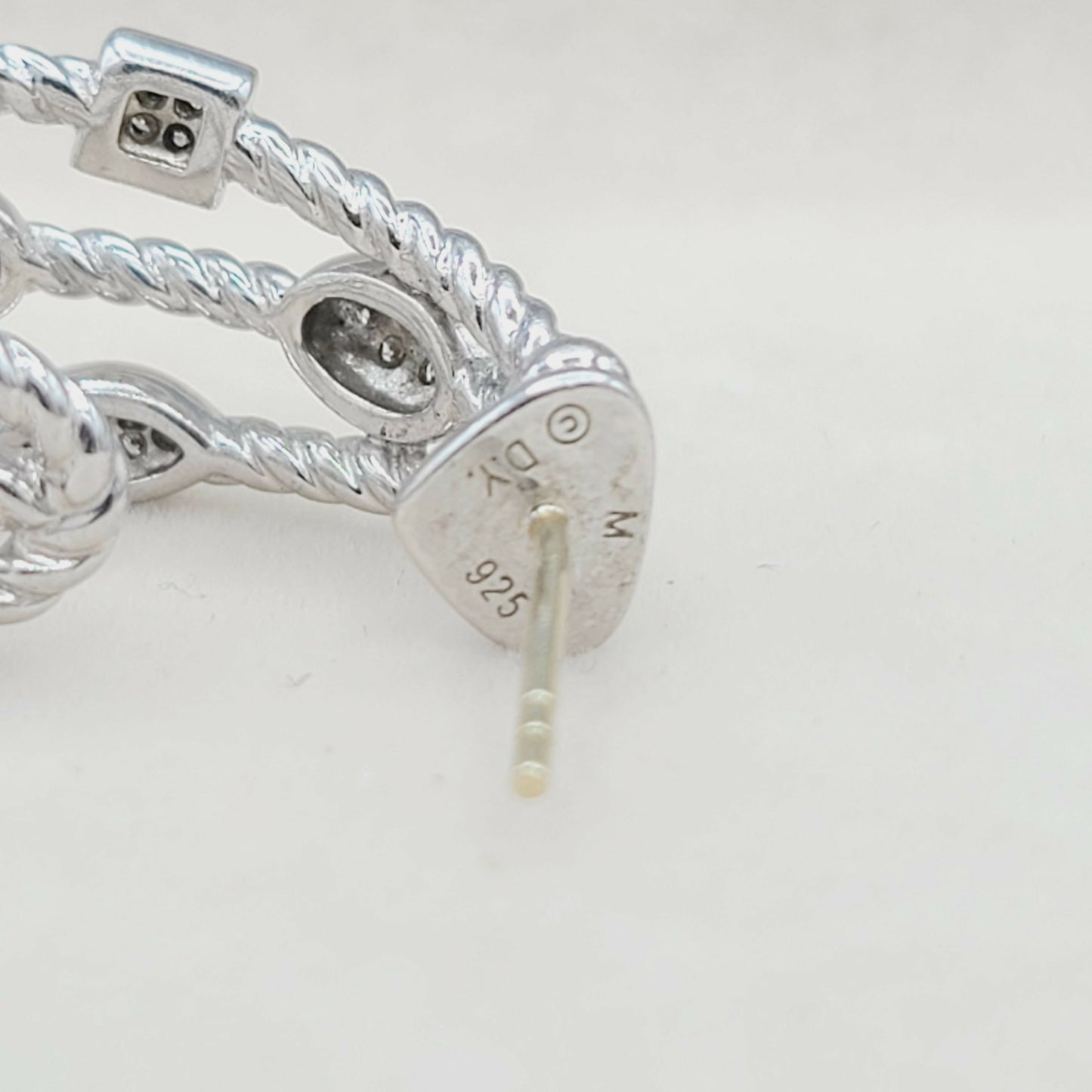 David Yurman Confetti Earrings Three Row with Diamonds