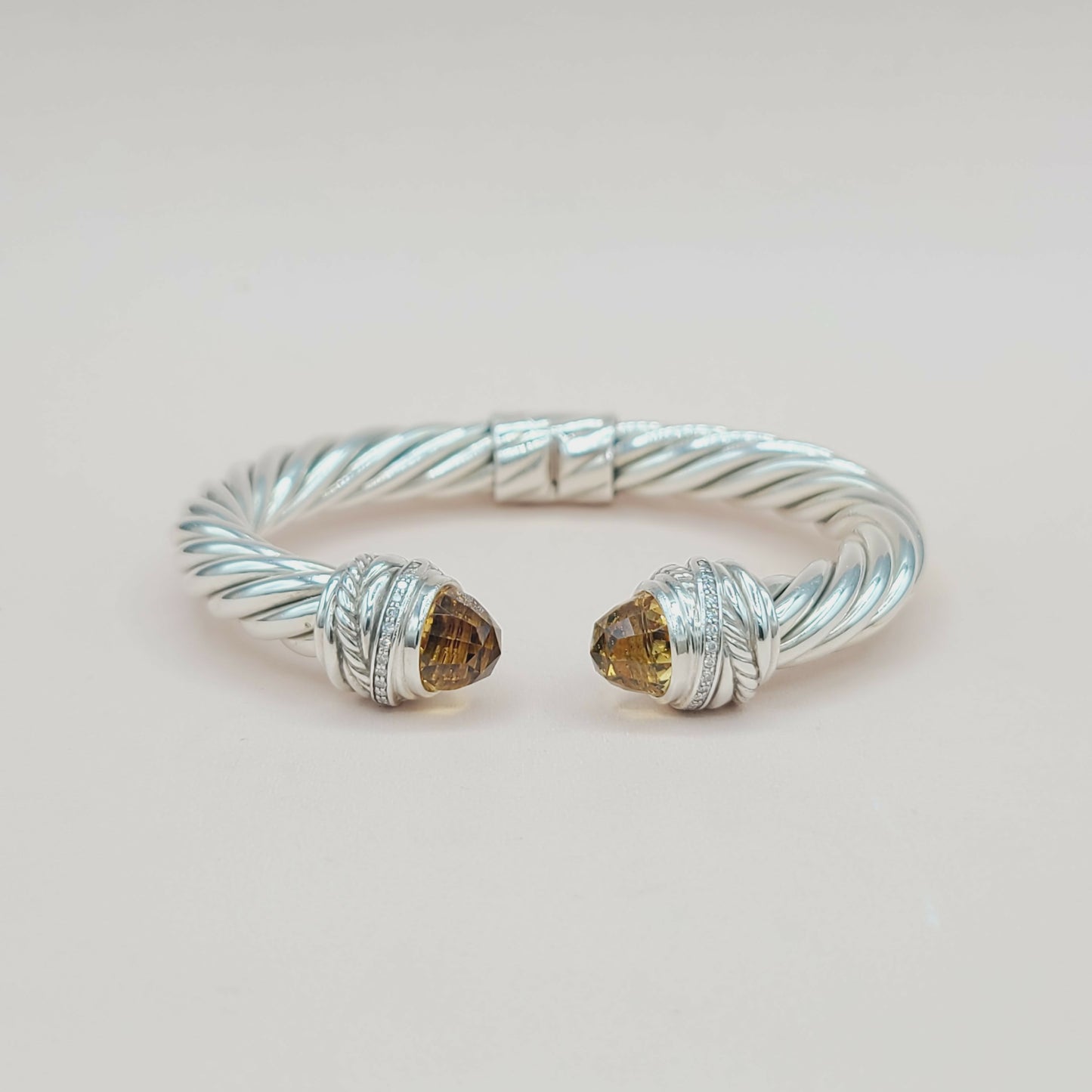 David Yurman Crossover Bracelet 8.5mm Citrine & Diamonds