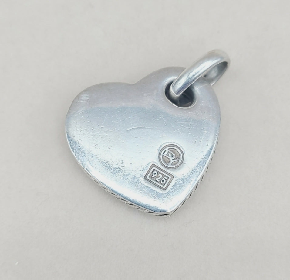 David Yurman Heart Pendant – Mother of Pearl & Diamonds