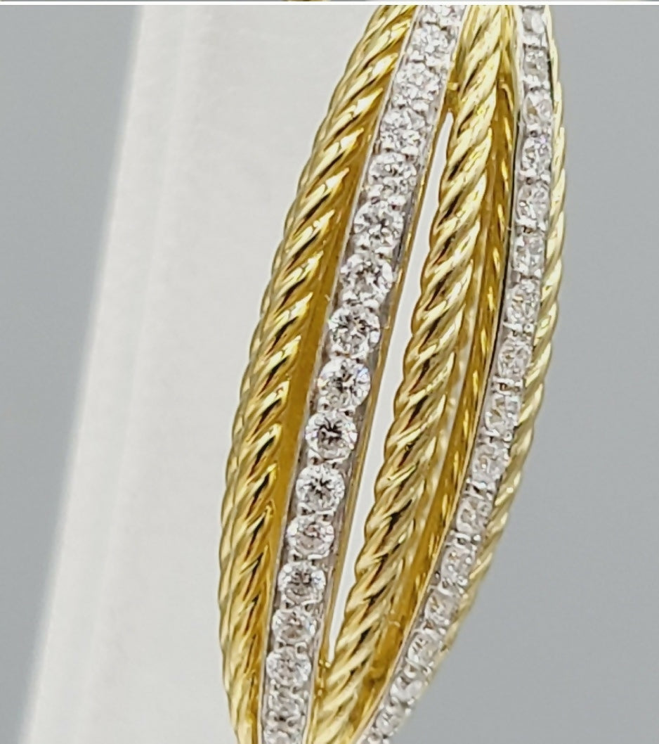 David Yurman Lantana Drop Earrings – 18k Gold & Diamonds