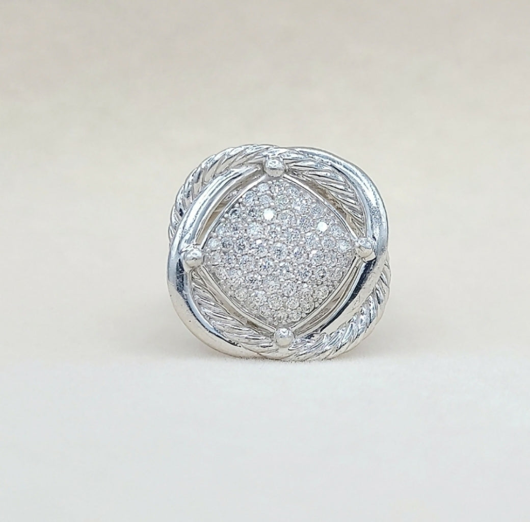 David Yurman Large Infinity Ring – 14mm Pave Diamonds