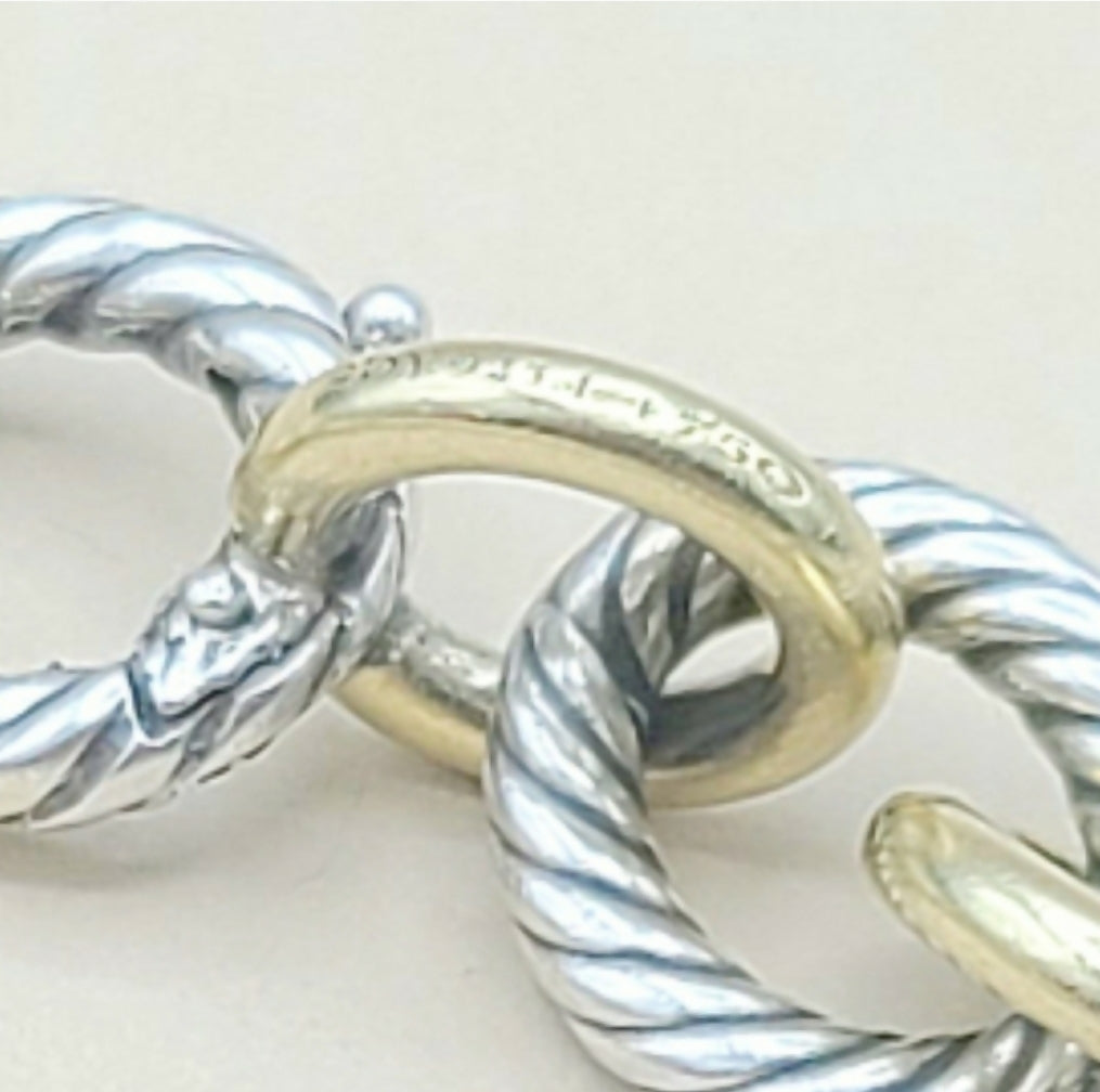 David Yurman Large Oval Link Bracelet – Gold