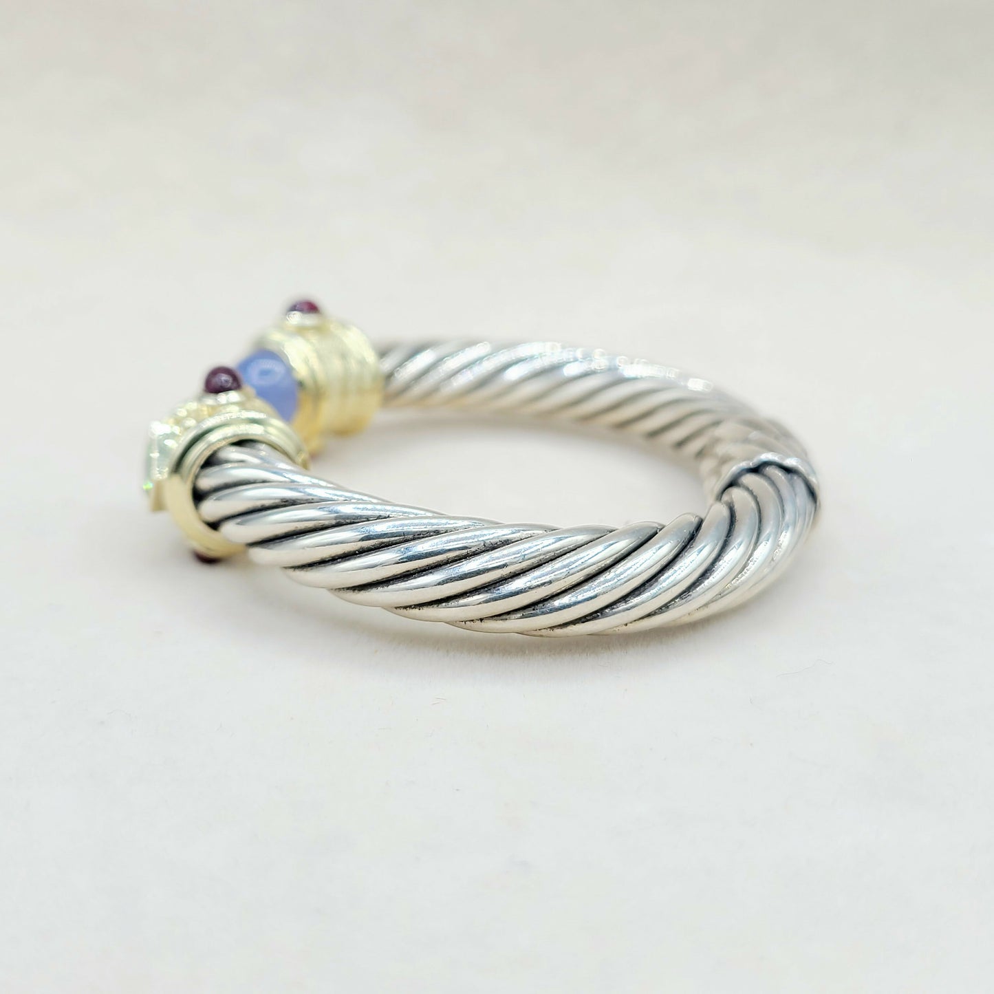 David Yurman Renaissance Bracelet 10mm Chalcedony & Gold