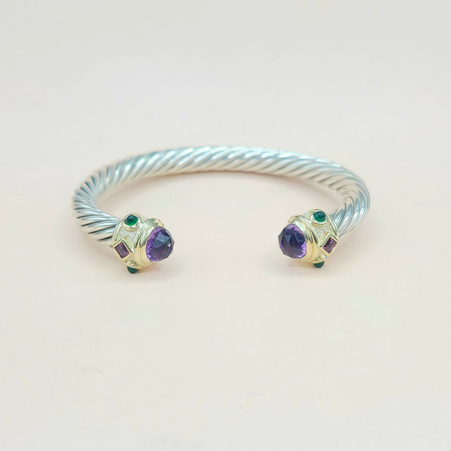 David Yurman Renaissance Bracelet 7mm Amethyst & Garnet
