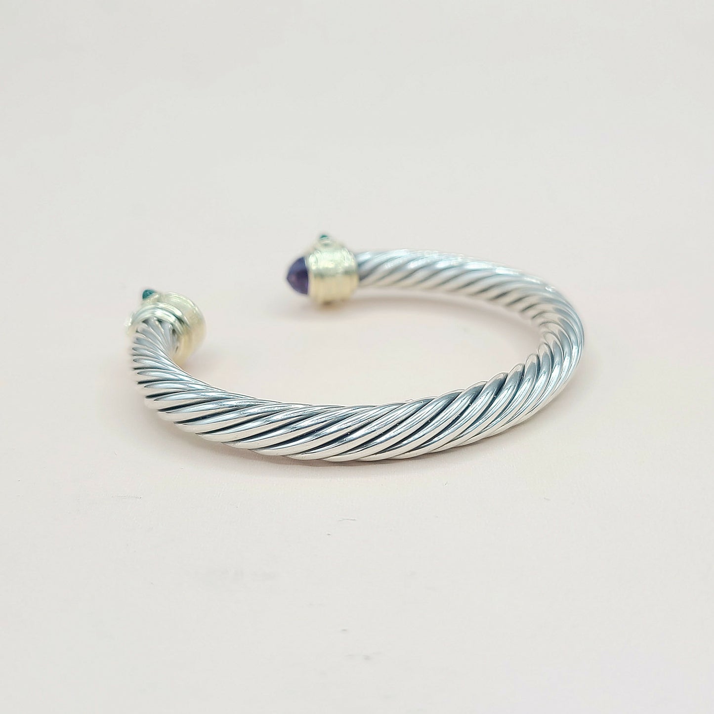 David Yurman Renaissance Bracelet 7mm Amethyst & Garnet
