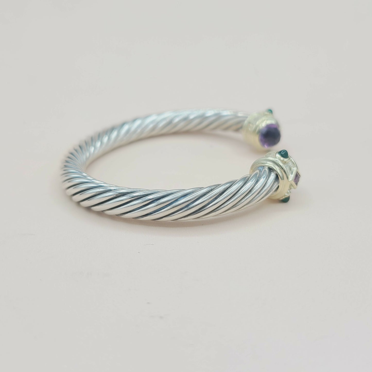 David Yurman Renaissance Bracelet 7mm Amethyst & Garnet