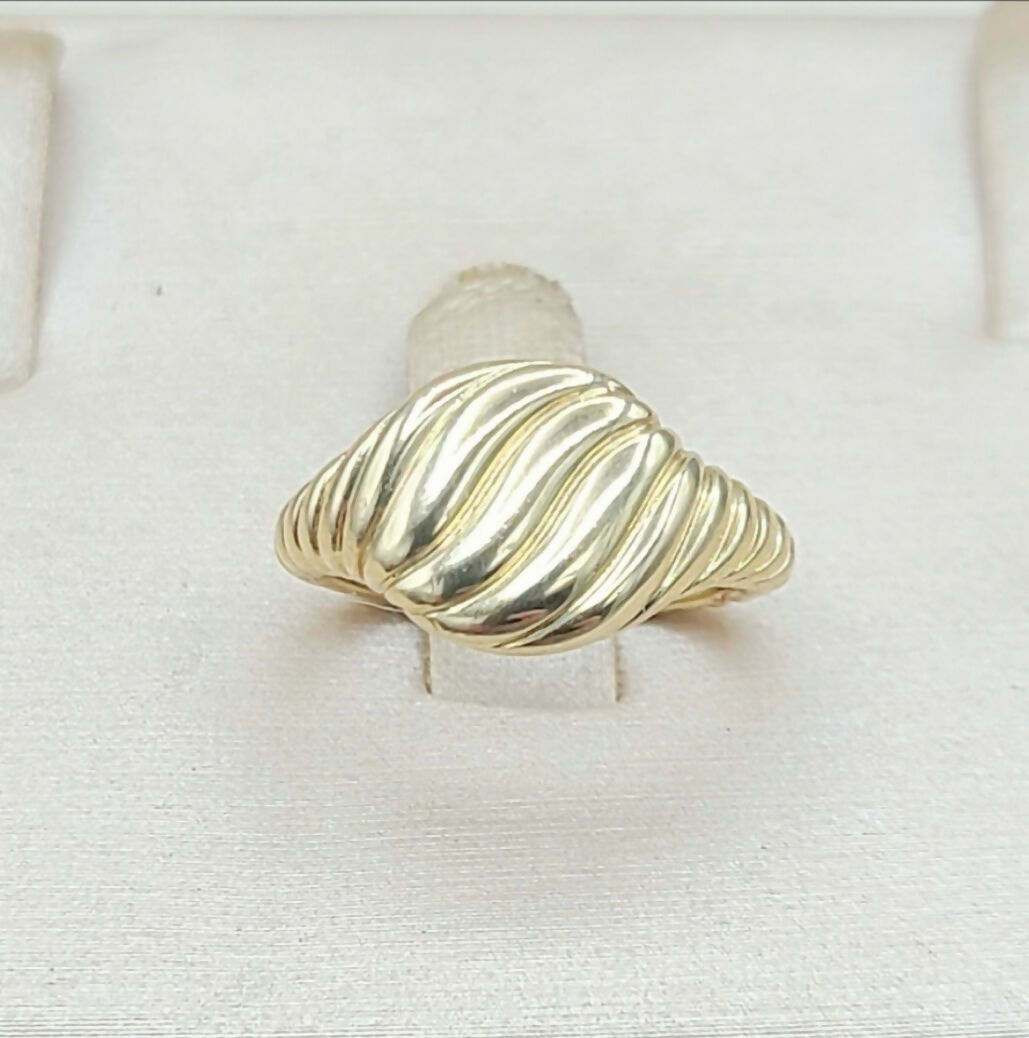 David Yurman Sculpted Cable Pinky Ring – 18k Gold