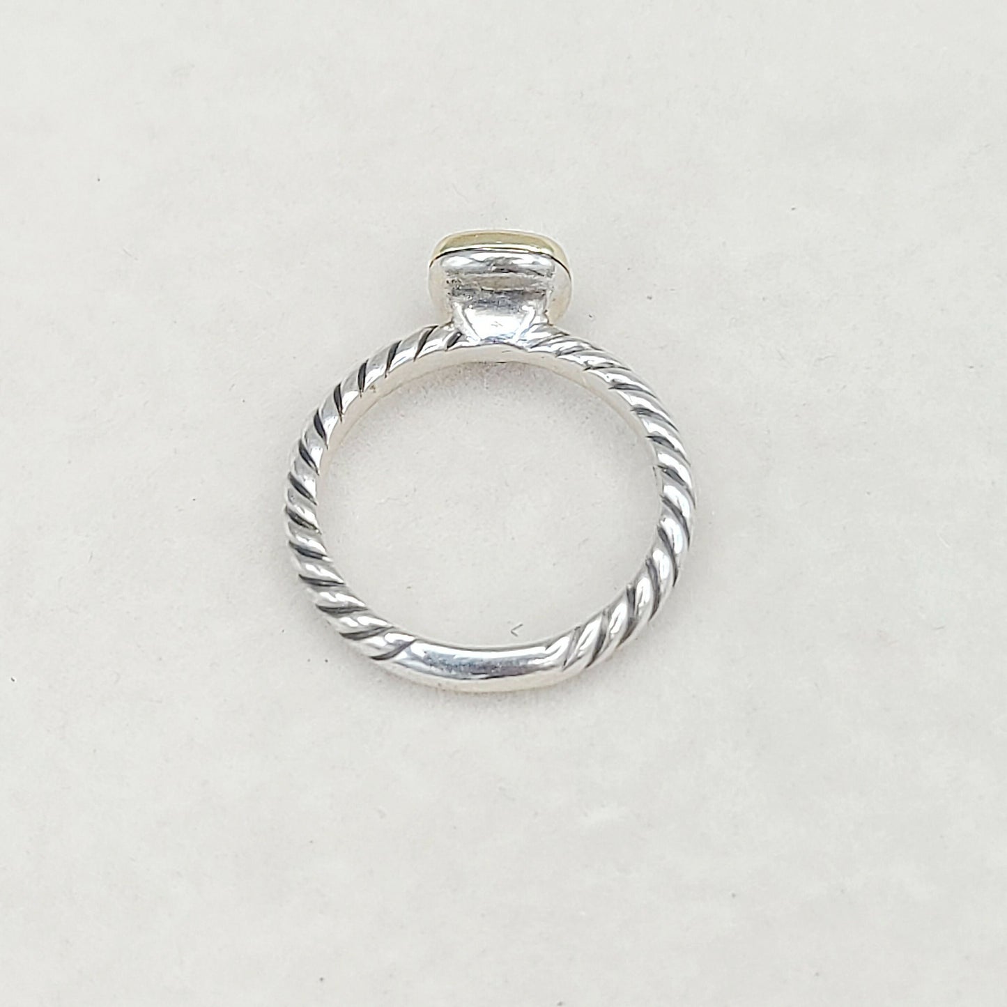 David Yurman Stackable Ring Peridot & Gold