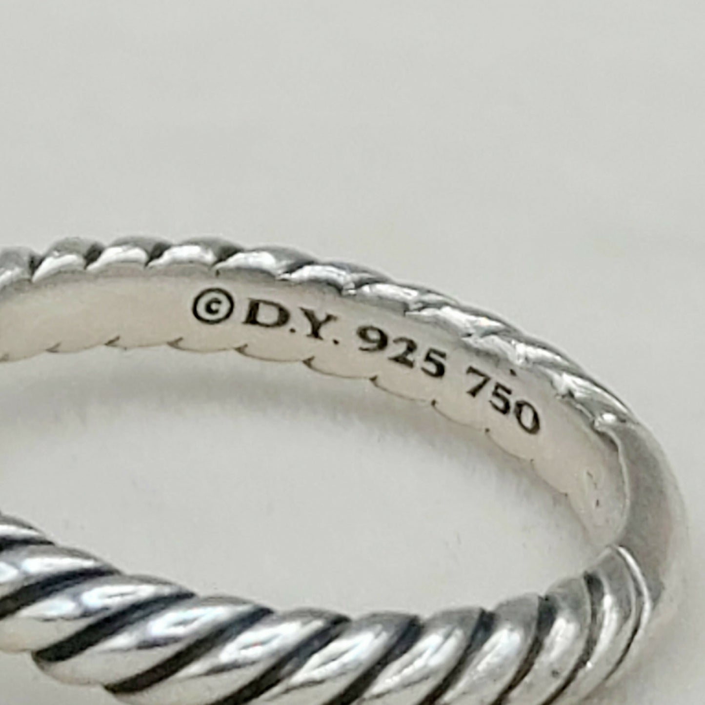 David Yurman Stackable Ring Peridot & Gold