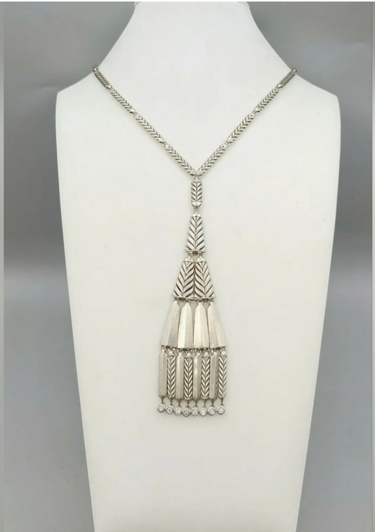 David Yurman Stax Fringe Pendant Necklace – Diamonds