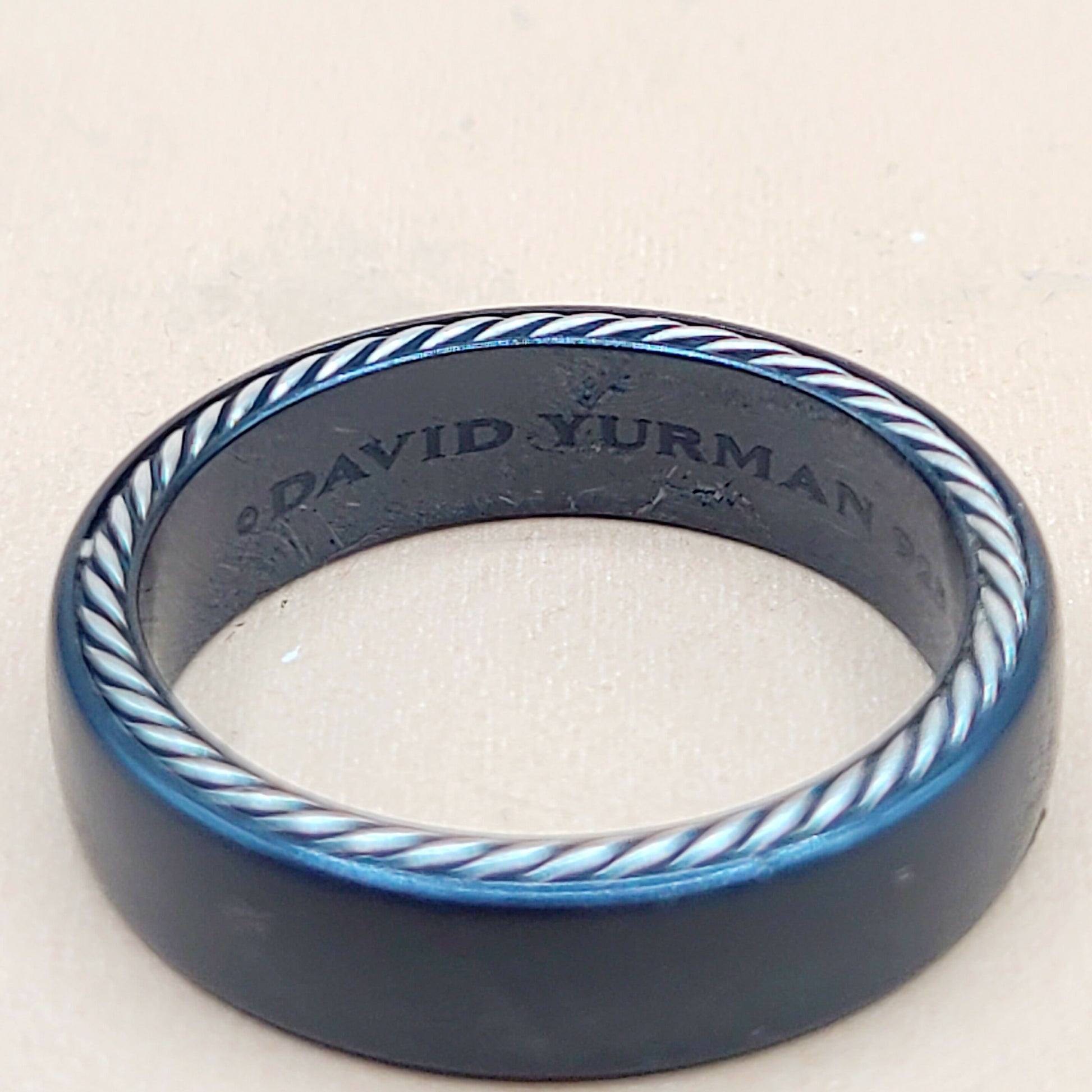    David Yurman Steamline-Black Titanium Band-Ring