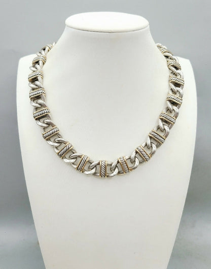    David Yurman 14mm-Madison-Link-Necklace-With Gold-