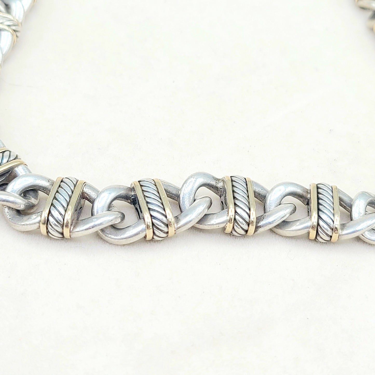    David Yurman 14mm-Madison-Link-Necklace-With Gold-