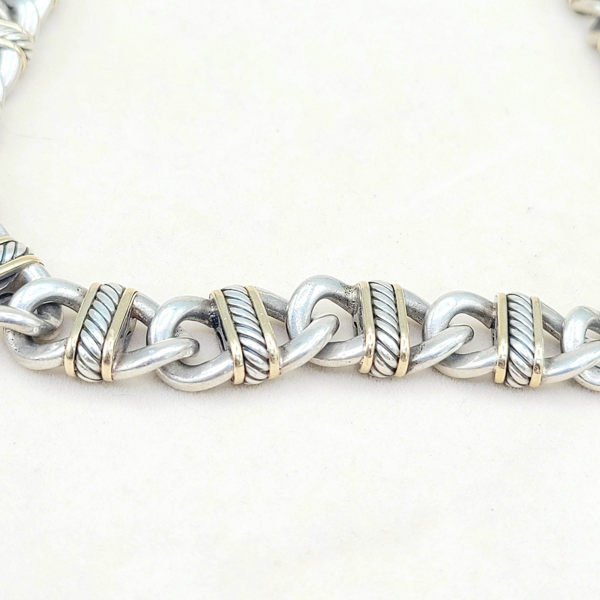    David Yurman 14mm-Madison-Link-Necklace-With Gold-