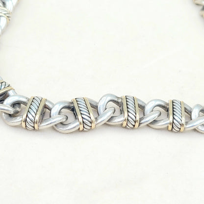    David Yurman 14mm-Madison-Link-Necklace-With Gold-