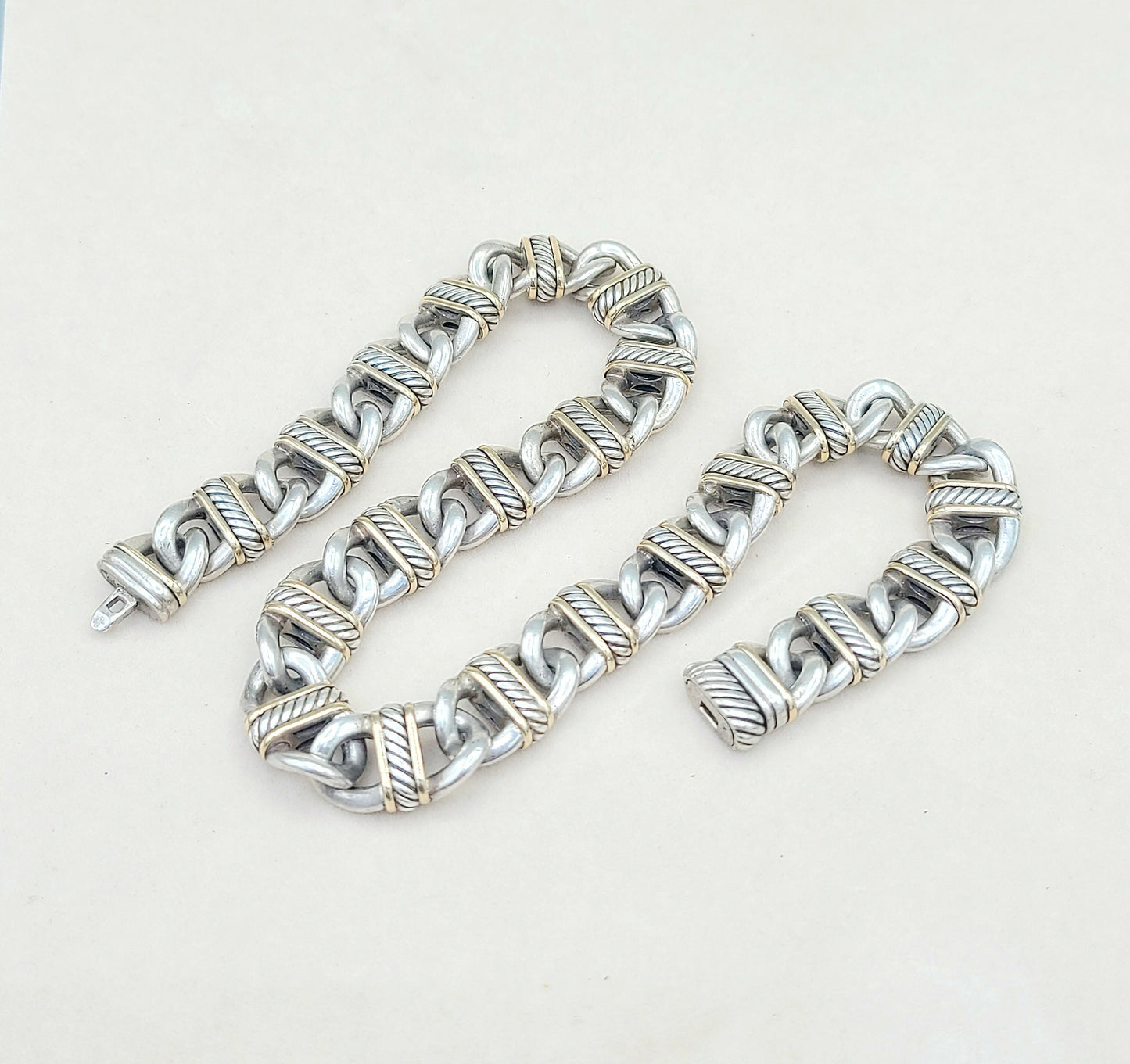    David Yurman 14mm-Madison-Link-Necklace-With Gold-