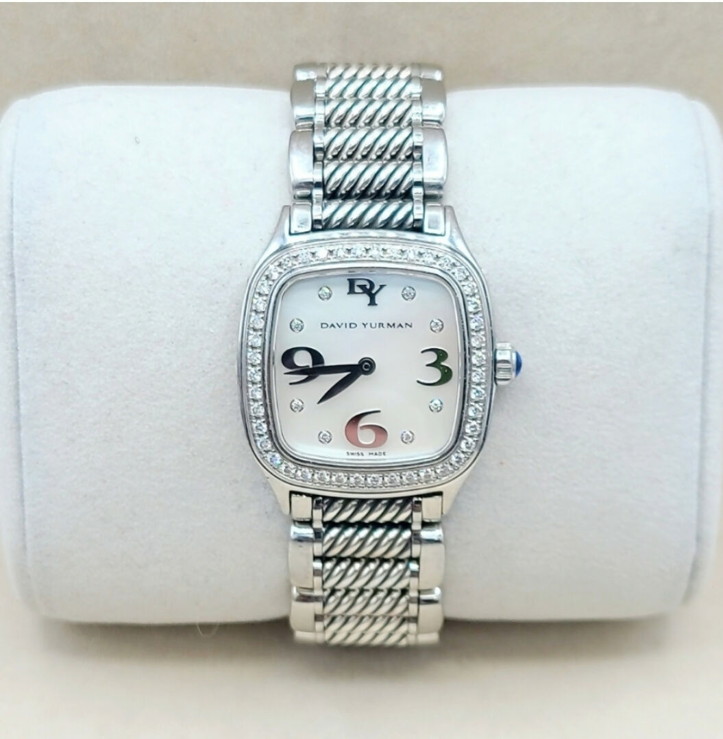    David Yurman 25mm MOP Dial Thoroughbred Diamond Watch