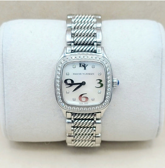    David Yurman 25mm MOP Dial Thoroughbred Diamond Watch