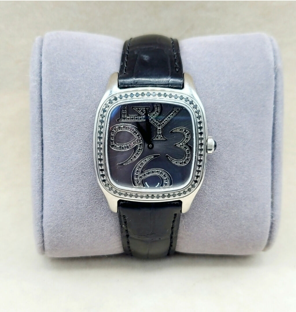    David Yurman 32mm Thoroughbred Quartz Watch With Black Diamonds