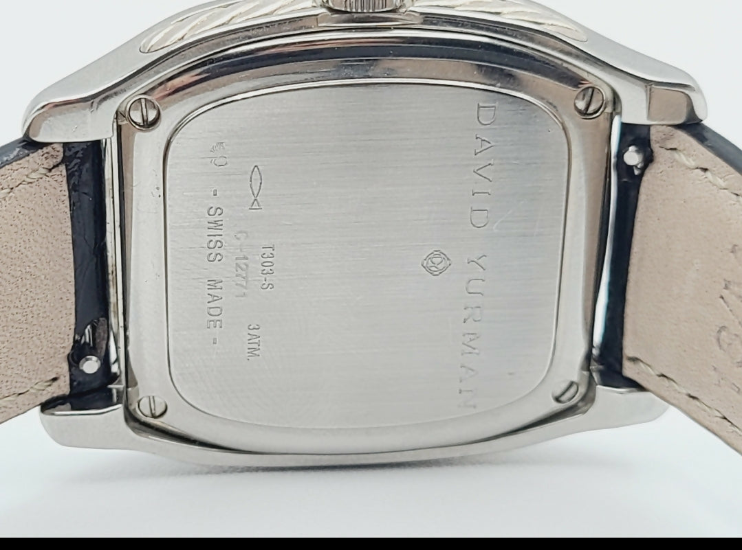    David Yurman 32mm Thoroughbred Quartz Watch With Black Diamonds