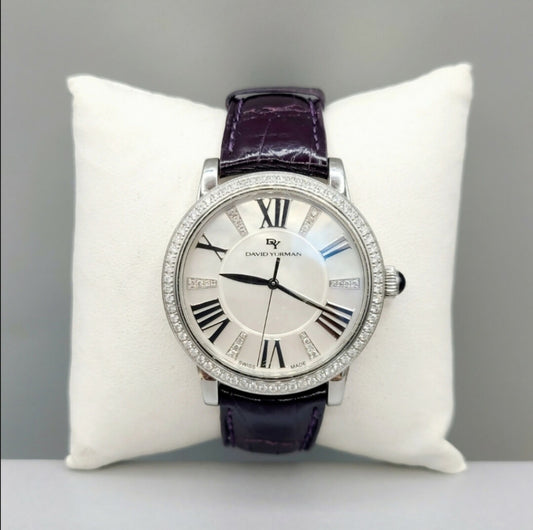    David Yurman 38mm Classic Quartz Watch Diamond Bezel