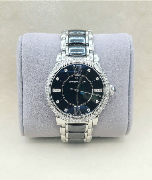    David Yurman 38mm Quartz Watch – Diamonds & Black Ceramic