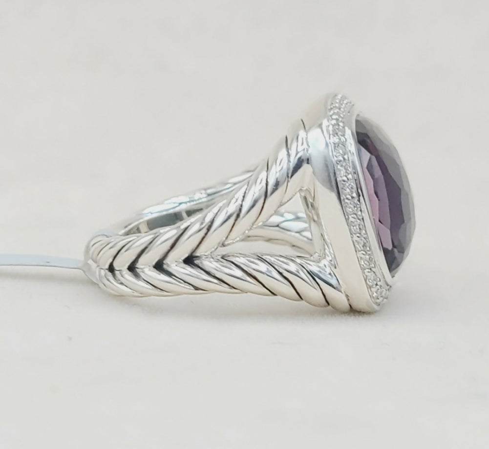    David Yurman Albion 14mm Black Orchid Diamond Ring