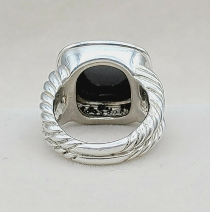    David Yurman Albion 14mm Hematite Diamond Ring