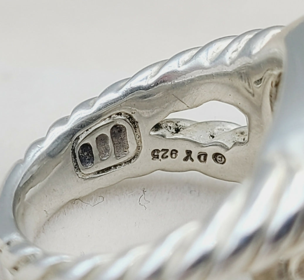   David Yurman Albion 14mm Hematite Diamond Ring