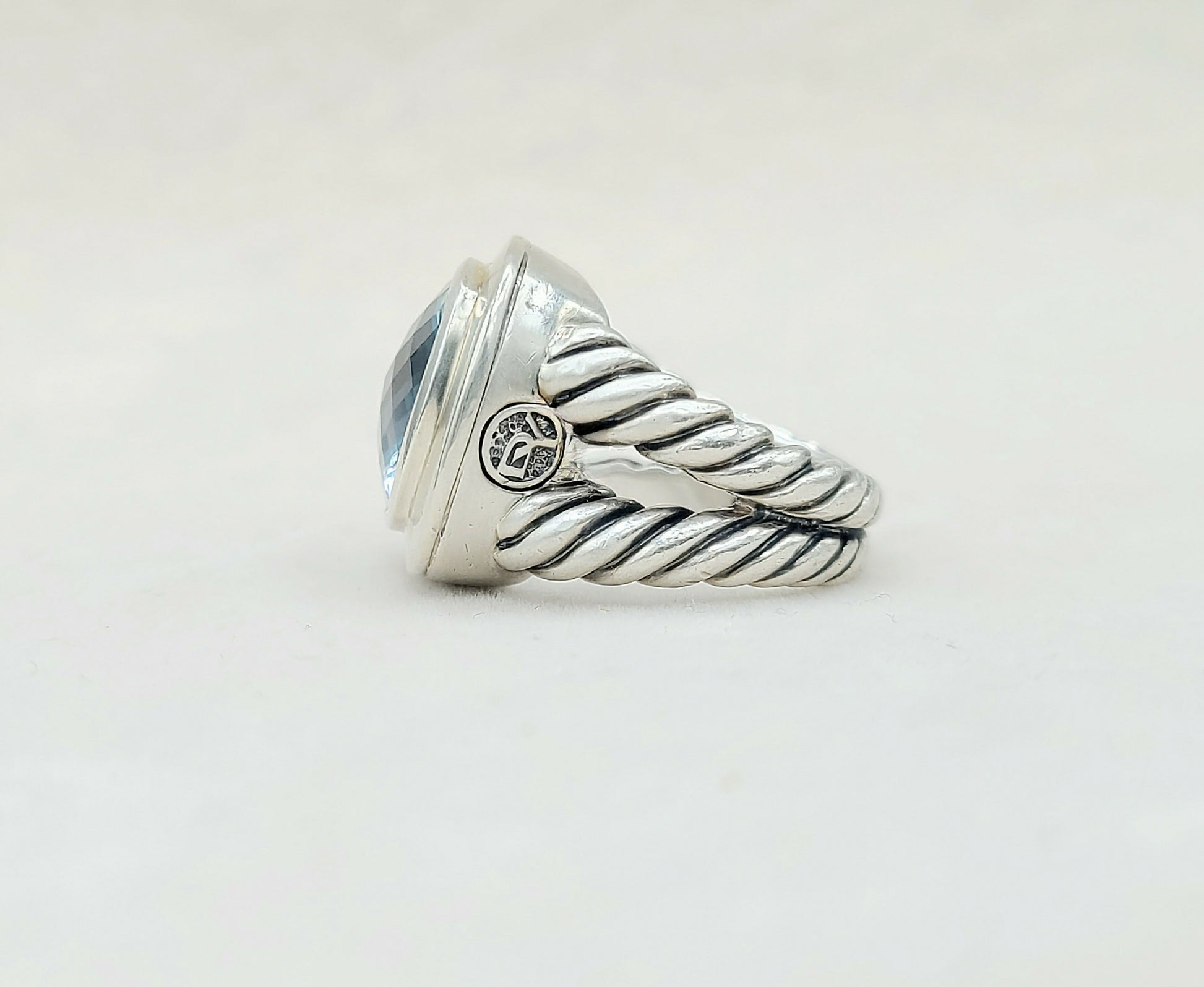    David Yurman Albion 14mm Sky Blue Topaz Ring