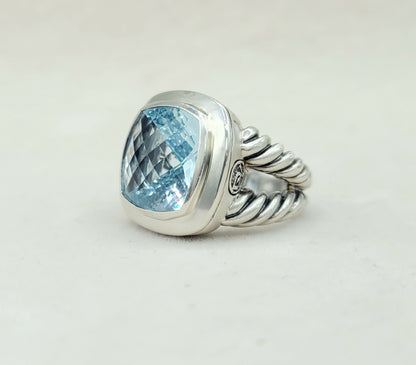    David Yurman Albion 14mm Sky Blue Topaz Ring