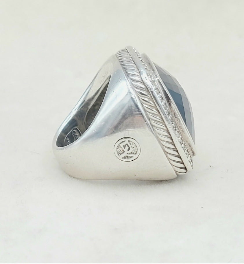    David Yurman Albion 20mm Hematite & Diamond Ring