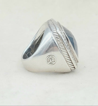    David Yurman Albion 20mm Hematite & Diamond Ring