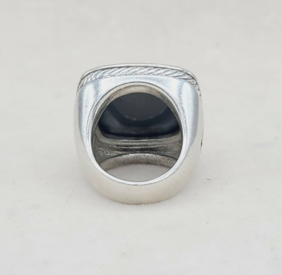    David Yurman Albion 20mm Hematite & Diamond Ring