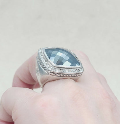    David Yurman Albion 20mm Hematite & Diamond Ring