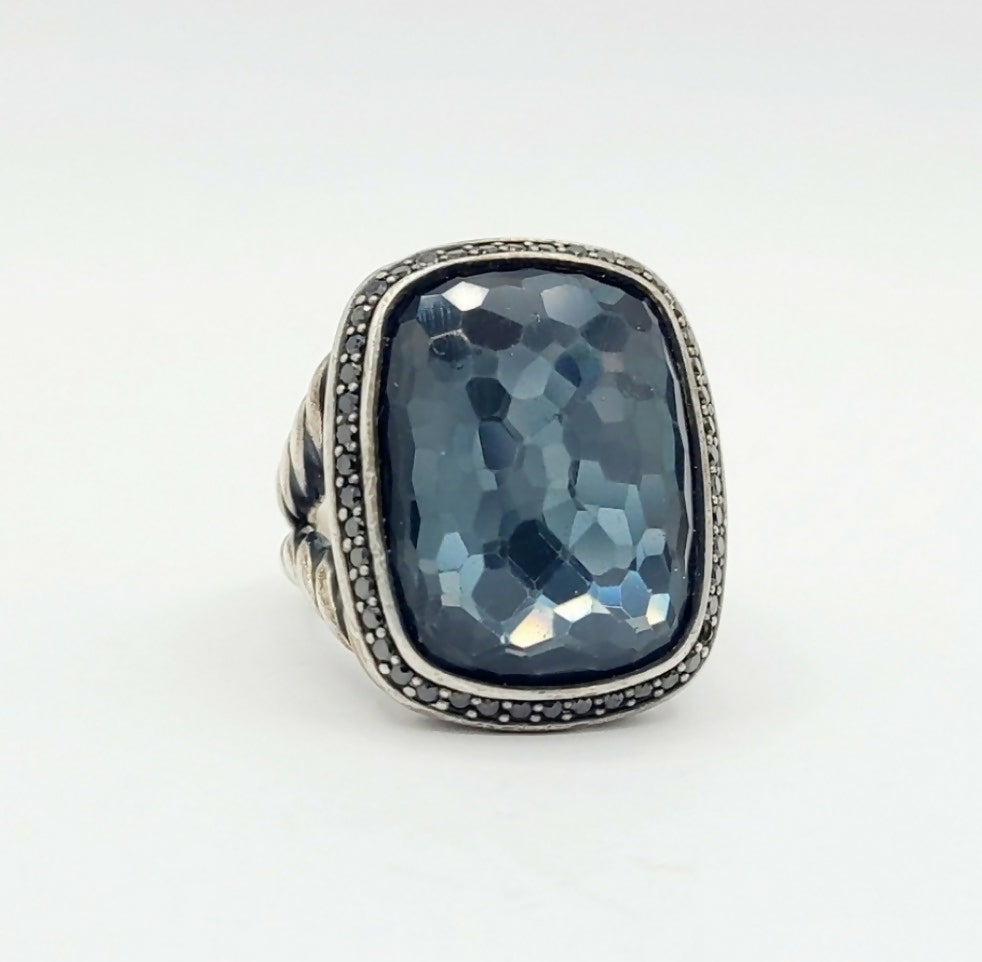    David Yurman Albion Blackened Gray Orchid Ring – Diamonds