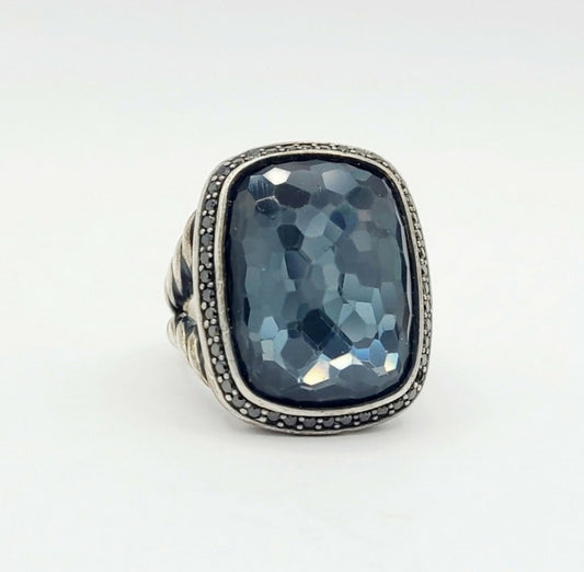    David Yurman Albion Blackened Gray Orchid Ring – Diamonds