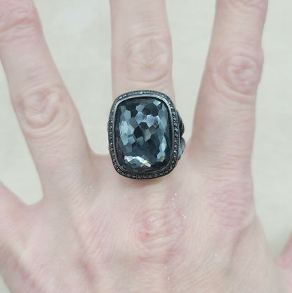    David Yurman Albion Blackened Gray Orchid Ring – Diamonds