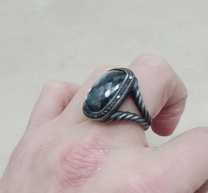    David Yurman Albion Blackened Gray Orchid Ring – Diamonds