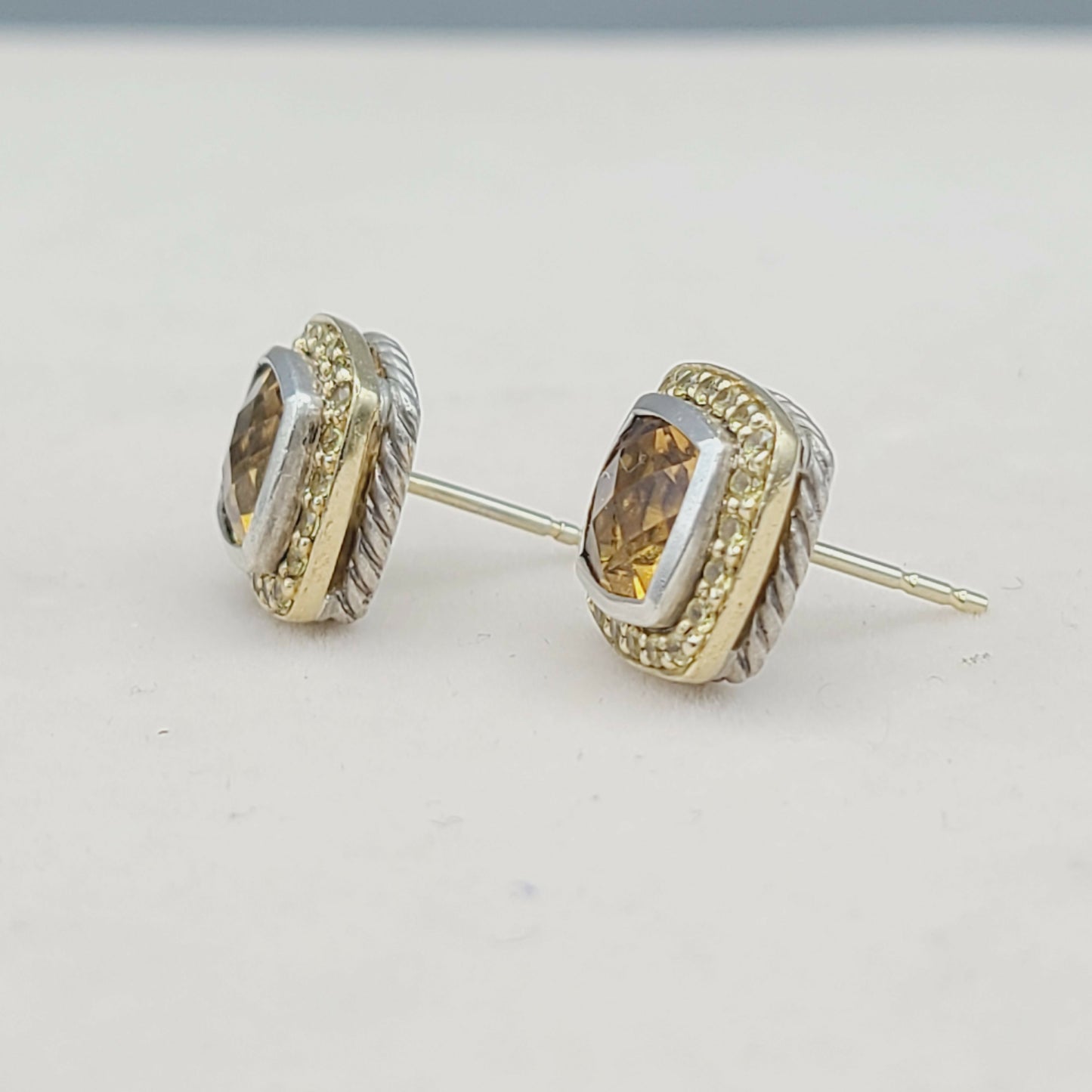    David Yurman Albion Candy Earrings Citrine & Yellow Sapphire