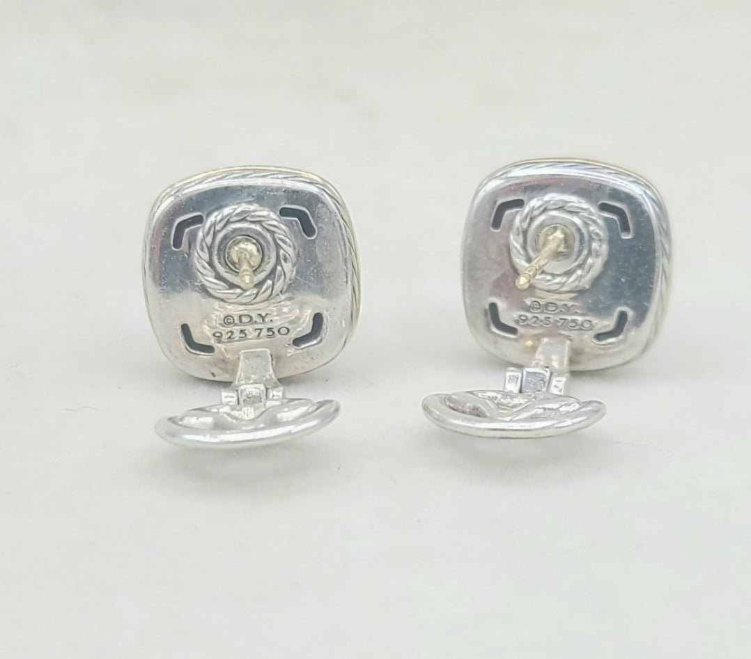    David Yurman Albion Earrings Black Onyx & Gold
