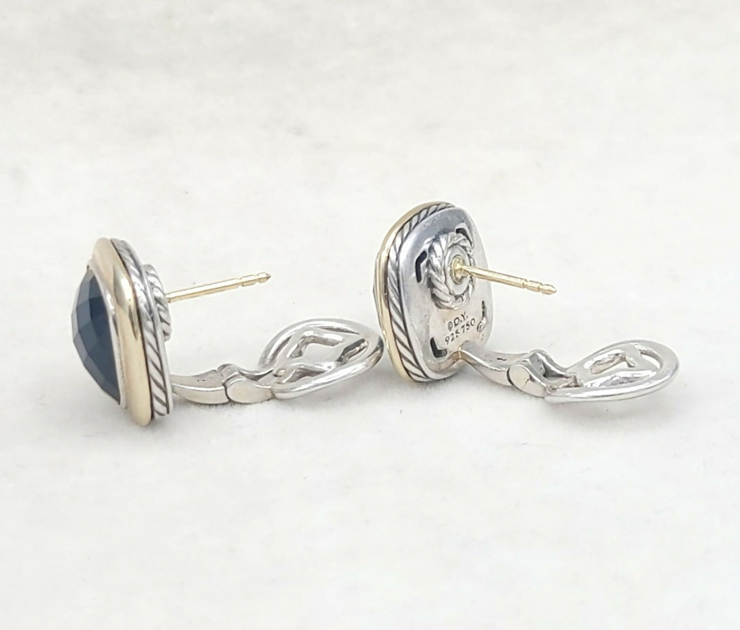    David Yurman Albion Earrings Black Onyx & Gold