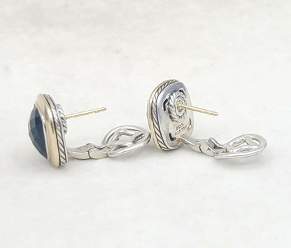    David Yurman Albion Earrings Black Onyx & Gold