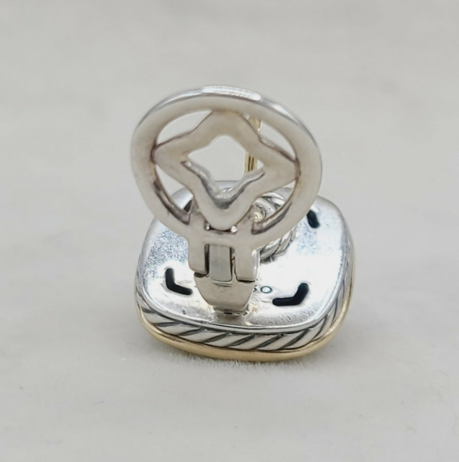    David Yurman Albion Earrings Black Onyx & Gold