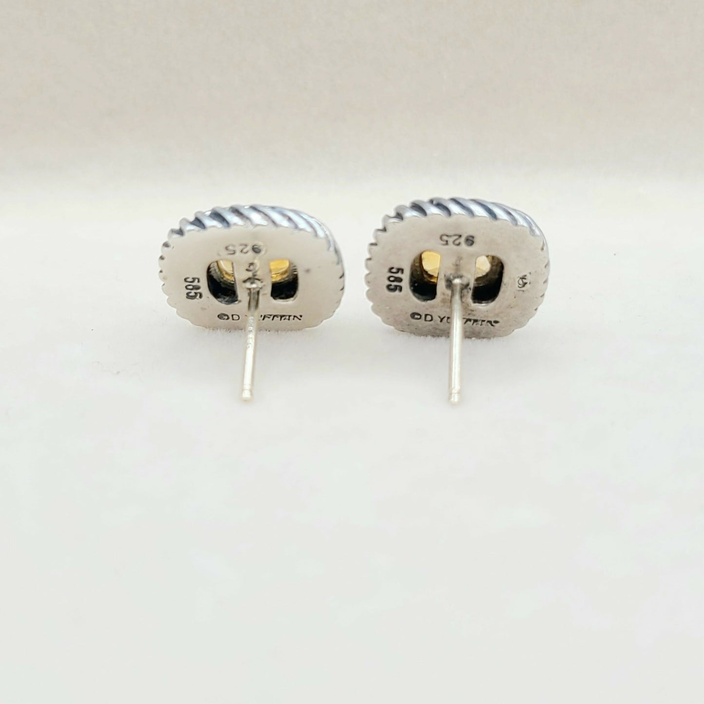    David Yurman Albion Earrings Citrine & Gold