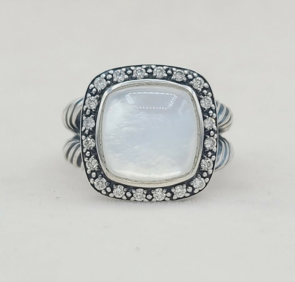    David Yurman Albion Moonlight Ice Moonstone Ring – Diamond