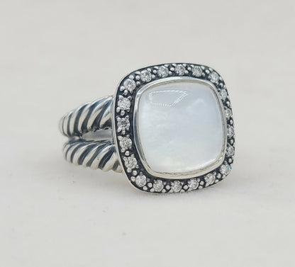    David Yurman Albion Moonlight Ice Moonstone Ring – Diamond
